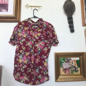 Floral button down